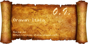 Oravan Itala névjegykártya